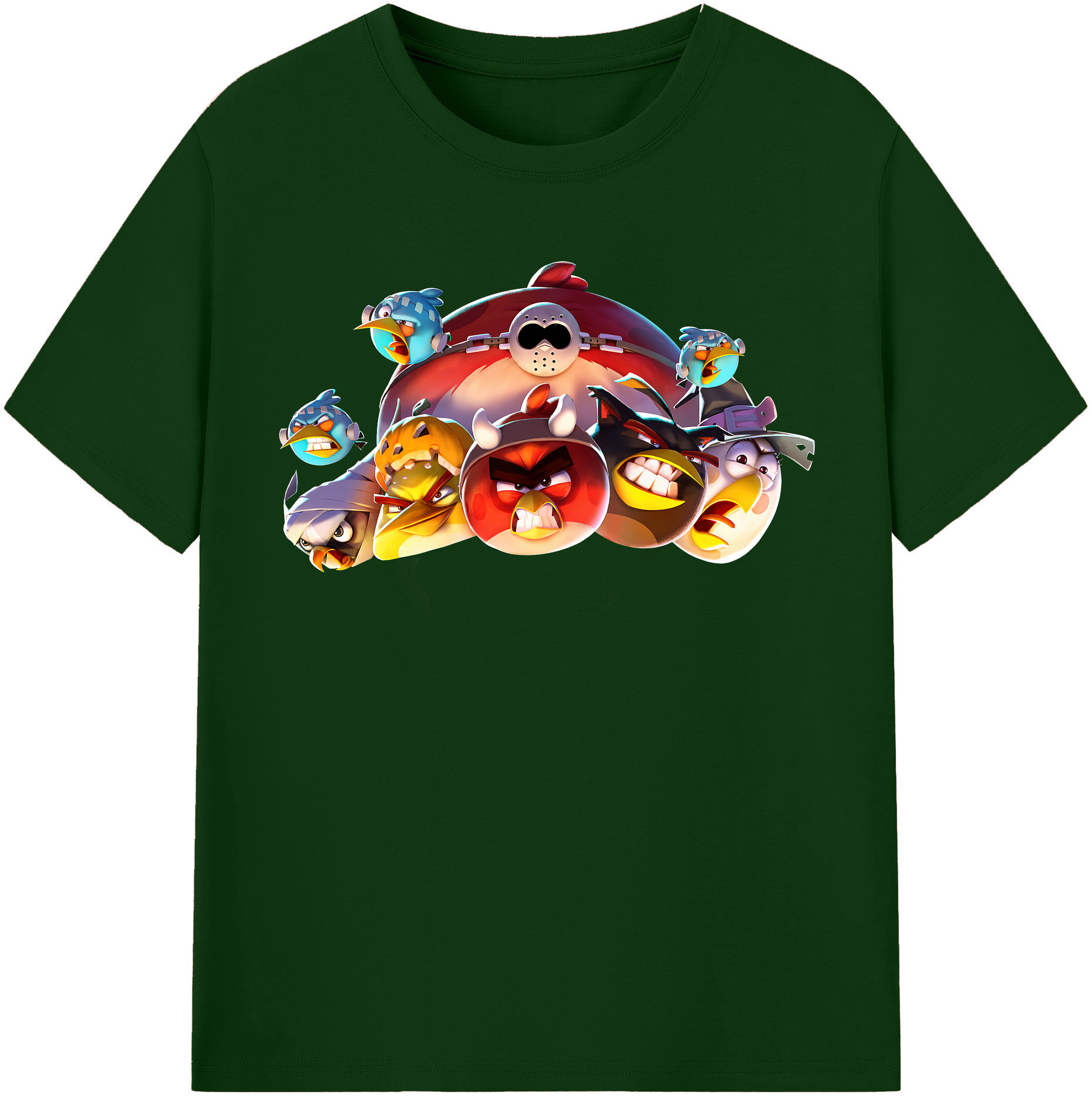 （画像用） Angry Birds アングリーバード 綿100％半袖Tシャツ（フロントプリント）